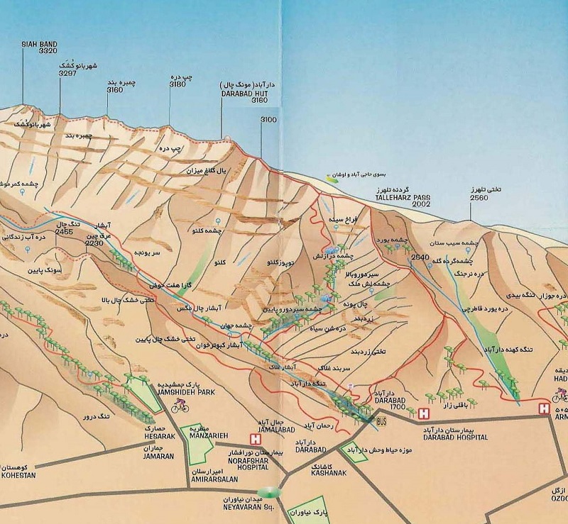 مسیرهای کوهنوردی قله دارآباد
