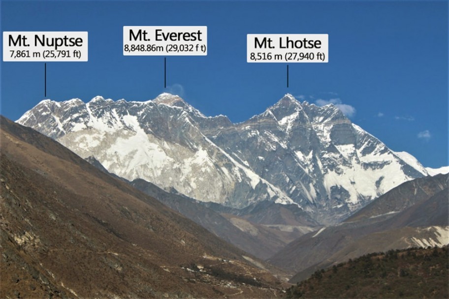 تاج سه گانه اورست شامل سه قله اورست، لوتسه و نوپتسه می گردد که در جوار هم قرار دارند. صعود به این سه قله توسط یک کوهنورد در تاریخ کوهنوردی از مواردی است که حتی به انگشتان یک دست هم نمی رسد.