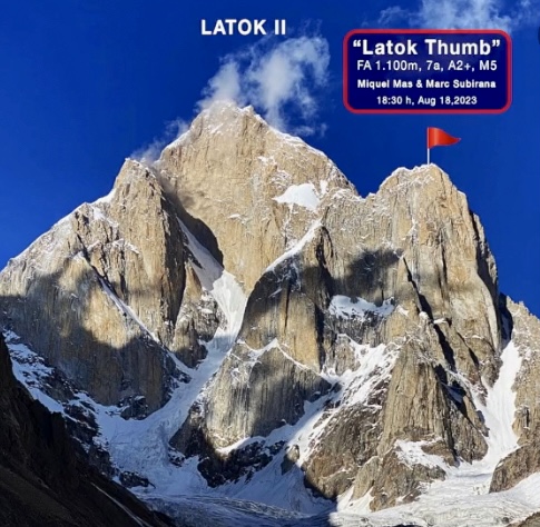 در 18 اوت، کوهنوردان کاتالانی، میکل ماس و مارک سوبیرانا، مسیر جدیدی را در جبهه جنوب غربی لاتوک دوم، در پانمه موزطاق، قراقورم مرکزی، پاکستان باز کردند. خط جدید آن‌ها در ارتفاع 6400 متری به قله لاتوک II ختم می‌شود.