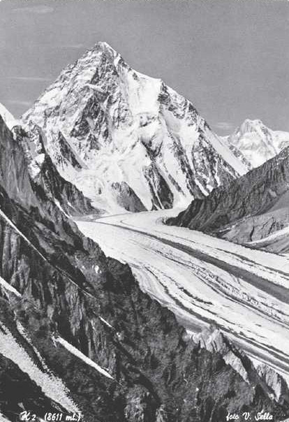 K2 from Godwin Austen glacier Vittorio Sella 1909 cropped