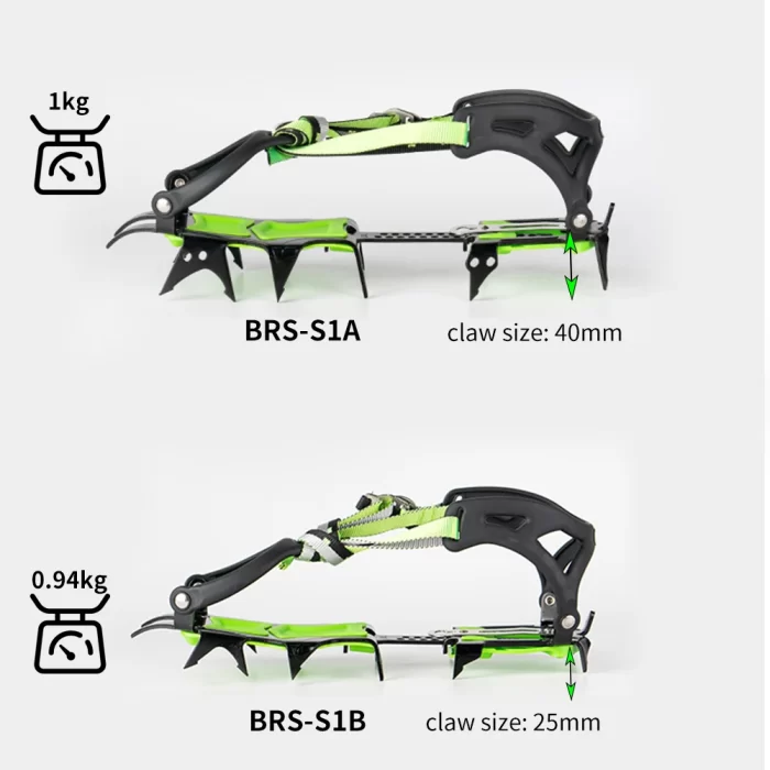 BRS Outdoor Snow Leopard Crampon BRS S1A S1B Outdoor Snow Walking Mountaineering Crampons Equipment