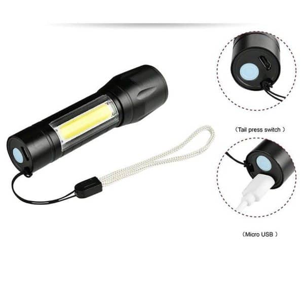 چراغ قوه USB شارژی مدل مینی زوم - Image 9