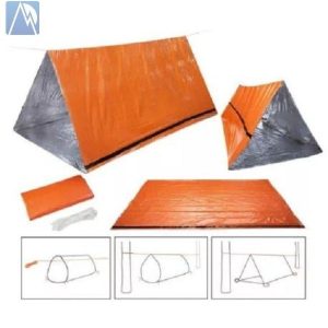 کیسه بیواک اضطراری emergency bag - پتو نجات - چادر شبمانی اضطراری - ابعاد بسته 7 در 10.5 سانت - ابعاد باز 213 در 91 سانتیمتر - ضروری بقا