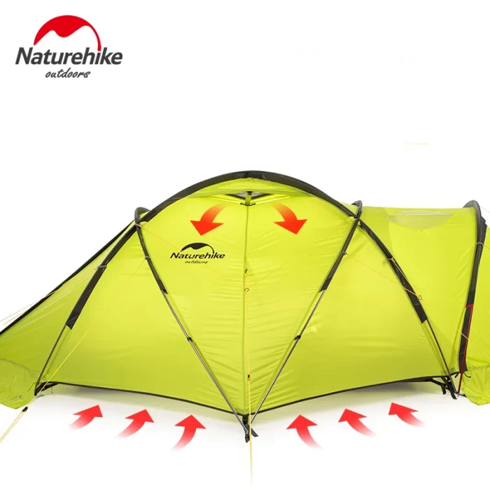 Naturehike 2 Person Outdoor Tent 70D Nylon Cold Resistant 4 Seasons Alpine Climb Tent For Camping