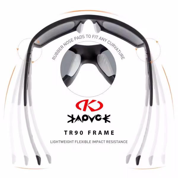 عینک آیرودینامیک کاپوو K4 فریم سبک TR90 - Image 8