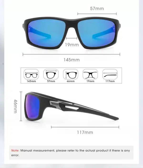 عینک آیرودینامیک کاپوو K4 فریم سبک TR90 - Image 13