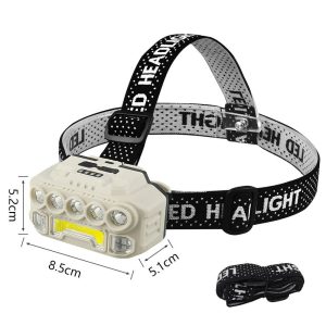 چراغ پیشانی شارژی سنسوردار HX-817S (COB + 5 LED)