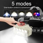 چراغ پیشانی شارژی سنسوردار HX-817S (COB + 5 LED)