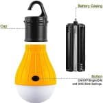 چراغ چادر باتریخور