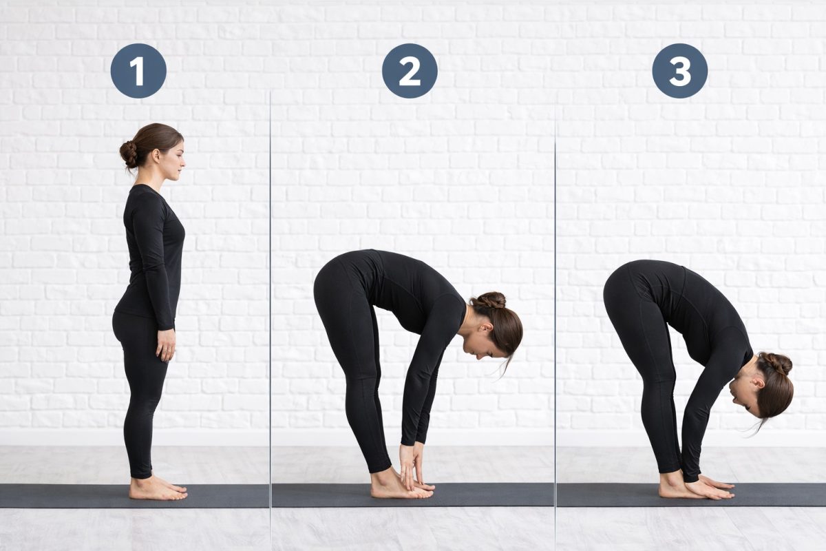 راهنمای کامل حرکت خم شدن به جلو در حالت ایستاده (Standing Forward Bend | Uttanasana)