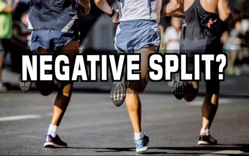 what's a negative split in running
